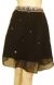 Bead Embellished Knee Length Skirt  in Black/Silver